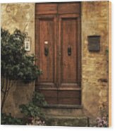 Tuscan Entrance Wood Print