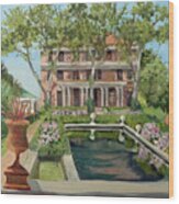 Tuscan Garden, Snug Harbor, S.i. Wood Print