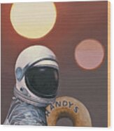 Twin Suns And Donuts Wood Print