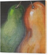 Two Pears Wood Print