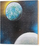 Two Planets Wood Print