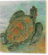 Tybee Sea Turtle Wood Print