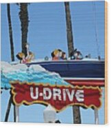 U-drive Boat Sign Wood Print