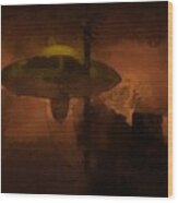 Ufo Area 51 Wood Print