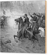 Union Cavalry Charge Wood Print