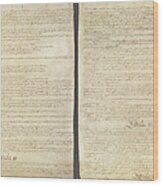 United States Constitution, Usa Wood Print