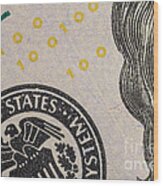 Us 100 Dollar Bill Security Features, 1 Wood Print