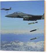 U.s. Air Force F-15e Strike Eagle Wood Print