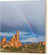 Utah Rainbow Wood Print