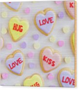 Valentine Heart Cookies Wood Print