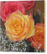 Valentine's Day Roses 2 Wood Print