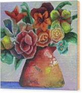 Vase Full Of Peace And Delight Wood Print