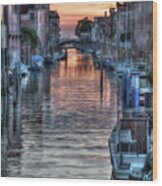 Venetian Sunset Wood Print