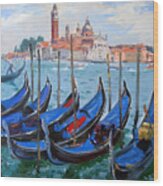 Venice View Of San Giorgio Maggiore Wood Print
