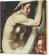 Venus And Cupid Wood Print