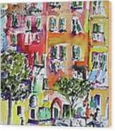 Vernazza Laundry Wood Print