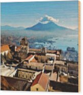Vesuvio, Panorama From Naples - 03 Wood Print