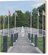 Vietnam Memorial In Vermont Wood Print