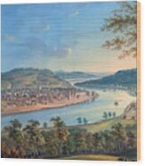 View Of Cincinnati From Covington Wood Print