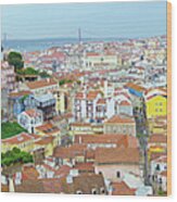 View Of Lisbon Wood Print