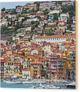 Villefranche Sur Mer Town On French Riviera Wood Print