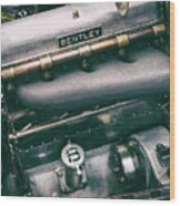 Vintage Bentley Engine Wood Print