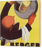Vintage Berger Wine Advert - Circa 1935 Wood Print
