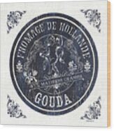 Vintage French Cheese Label 1 Wood Print