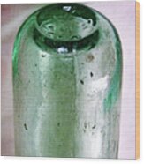 Vintage Glass Bottle Five Wood Print