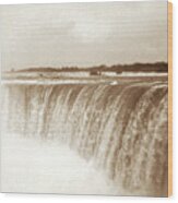 Vintage Horsehoe Falls Niagara Wood Print
