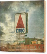 Vintage Kenmore Square Citgo Sign - Boston Red Sox Wood Print