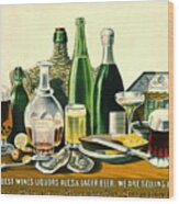 Vintage Liquor Ad 1871 Wood Print