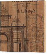 Vintage Travel Madrid Wood Print