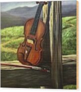 Violin Wood Print