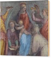 Virgin  Child With Saints Wood Print