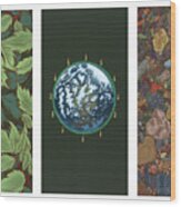 Viriditas Triptych Wood Print