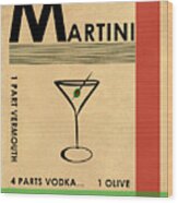 Vodka Martini Wood Print