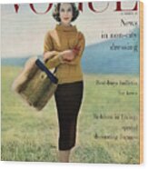 Vogue Magazine Cover Featuring Model Va Taylor Wood Print