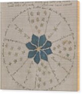 Voynich Manuscript Astro Rosette 2 Wood Print