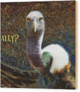 Vulture Note Card Wood Print