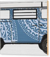 Vw Blue Van Wood Print