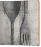 Wabi Sabi Utensils Wood Print