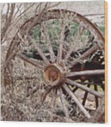 Wagon Wheel Wood Print