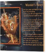 Warrior's Heart Poetry Wood Print