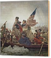 Washington Crossing The Delaware River Wood Print