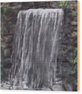 Waterfall At Longfellow's Gristmill Wood Print