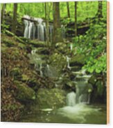 Waterfall Of Arkansas Wood Print