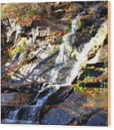 Waterfalls Closeup 1 Wood Print