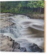 Waterfalls Ocqueoc Falls -0863 Wood Print