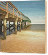 Waterfront Park Pier 1 Wood Print